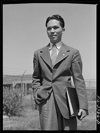 Miquel Manresa, Jr., is a graduate student from Laguna, Philippine Islands. Iowa State College. Ames, Iowa. Sourced from the Library of Congress.