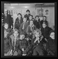 [Untitled photo, possibly related to: Chicago (north), Illinois. Boy Scouts who was one of the first to arrive for the flag dedication ceremony]. Sourced from the Library of Congress.