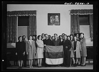 [Untitled photo, possibly related to: Butte, Montana. Meeting of the Young American-Serbs Club] by Russell Lee