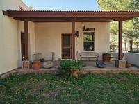 Porch of the original four-room ranch house at the historic Lazy B Ranch on the New Mexico border &mdash; in fact, entered from New Mexico &mdash; in eastern Arizona.