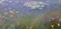 Water Lilies wall art, <a href="https://www.rawpixel.com/search/Claude%20Monet?sort=curated&amp;page=1">Claude Monet</a>  (1915&ndash;1926) by . Original from The Cleveland Museum of Art. Digitally enhanced by rawpixel.