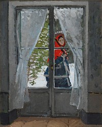 The Red Kerchief (ca. 1868&ndash;1873) by Claude Monet. Original from The Cleveland Museum of Art. Digitally enhanced by rawpixel.