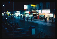 Boardwalk at night, Atlantic City, New Jersey (1978) photography in high resolution by John Margolies. Original from the Library of Congress. 