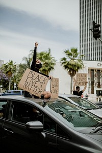 Black Lives Matter protest at Hollywood & Vine. 2 JUN, 2020, LOS ANGELES, USA