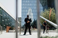 Police in the streets during the black Lives Matter protest in downtown Los Angeles.4 JUN, 2020, LOS ANGELES, USA
