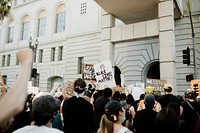 Black Lives Matter protest outside of the Hall of Justice in Los Angeles. 8 JUL, 2020, LOS ANGELES, USA