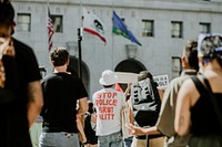 Black Lives Matter protest in downtown Los Angeles. 8 JUL, 2020, LOS ANGELES, USA