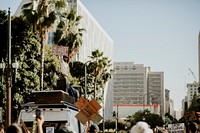 Black Lives Matter protest outside of the Hall of Justice in Los Angeles. 8 JUL, 2020, LOS ANGELES, USA