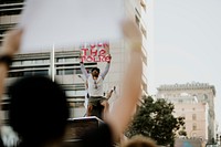 Black Lives Matter protest outside of the Hall of Justice in Los Angeles. 8 JUL, 2020, LOS ANGELES, USA