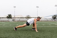 Man warming up before exercise