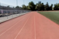 Empty running track 