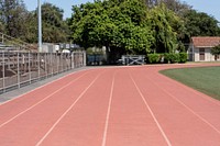 Empty running track