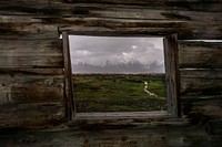 Free wooden cabin window image, public domain CC0 photo.