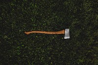 Free hammers on lawn photo, public domain eqiupment CC0 image.