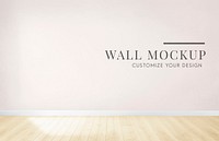 Empty room with a pink wall mockup