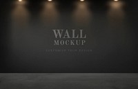Empty room with a black wall mockup