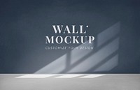 Empty room with a dark gray wall mockup