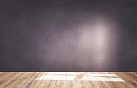 Dark purple wall in an empty room with a wooden floor