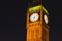 Free Big Ben at night image, public domain CC0 photo.