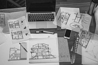 Free architecture working desk image, public domain CC0 photo.