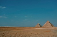 Free pyramid, desert image, public domain landscape CC0 photo.