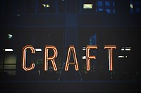 Free craft neon sign image, public domain CC0 photo.