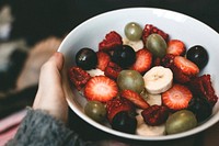 Free grape and fruit bowl image, public domain food CC0 photo.