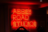 Abbey Road Studios neon sign, London, UK- unknown date & location