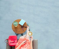 Free woman holding a cup of coffee image, public domain lifestyle CC0 photo.