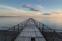 Free weathered dock sea image, public domain CC0 photo.