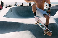 Free skateboarding trick image, public domain sports CC0 photo.