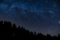 Free blue galaxy night sky public domain CC0 photo.