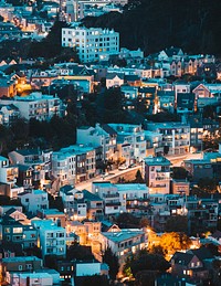 Free San Francisco at night image, public domain city CC0 photo.