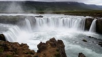 Free waterfall, nature background, public domain CC0 photo.