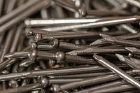 Stainless steel nails image, free public domain CC0 photo.