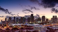 Free Florida skyline photo, public domain travel CC0 image.