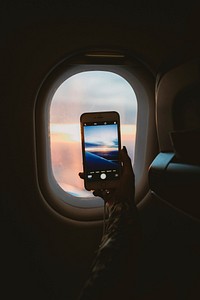 Free airplane window image, public domain traveling CC0 photo.