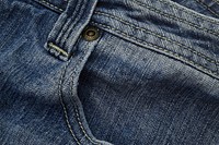 Free close up blue jeans pocket image, public domain CC0 image.