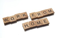 Free work from home image, public domain scarbble CC0 photo.