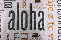 Free aloha welcome image, public domain typography CC0 photo.