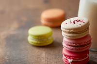 Free macaroons dessert background, public domain CC0 photo.