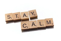 Stay calm letters, free public domain CC0 image.