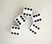 Free dice on the table public domain CC0 photo.