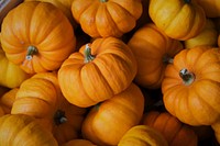 Free fall pumpkins background photo, public domain vegetables CC0 image.