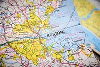 Free Boston travel map image, public domain CC0 photo.