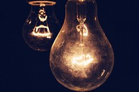 Free light bulb vintage image, public domain design CC0 photo.