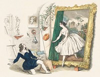 Vintage advertisement for a balet &quot;Des Malers Traumbild&quot; featuring Fanny Elssler (1810-1884). Original from New York public library. Digitally enhanced by rawpixel.