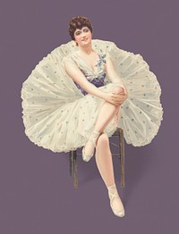 Vintage Illustration of &quot;The belle of the ballet&quot;.
