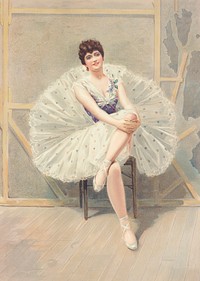 Vintage illustration &quot;The belle of the ballet&quot; published in 1899 by <a href="https://www.rawpixel.com/search/Julius%20Mendes?&amp;page=1">Julius Mendes</a>. Original from New York public library. Digitally enhanced by rawpixel.