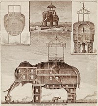 The Colossal Elephant of Coney Island published in 1885 in Scientific American. Original from New York public library. Digitally enhanced by rawpixel.
